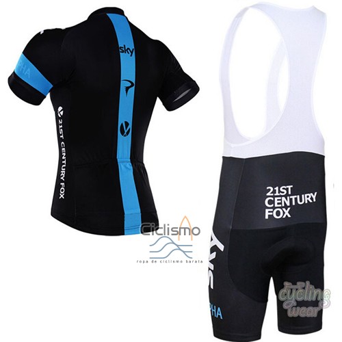 Sky Ropa Ciclismo Culotte Corto 2016 Mangas Cortas Negro